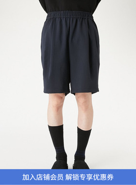 N.HOOLYWOOD 2TUCK EASY HALF PANTS 男装轻量透气面料宽松短裤