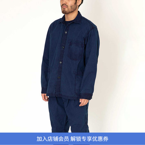 日本蓝染hobo工装夹克