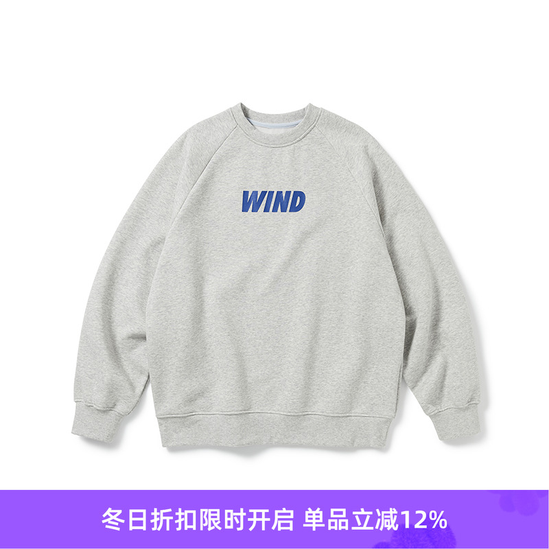 WHEELS and WIND 男女中性款运动风圆领卫衣