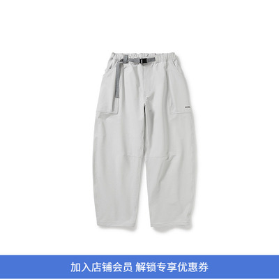 WHEELS and WIND 男女中性款机能性透气防泼水立体弧度弯刀裤