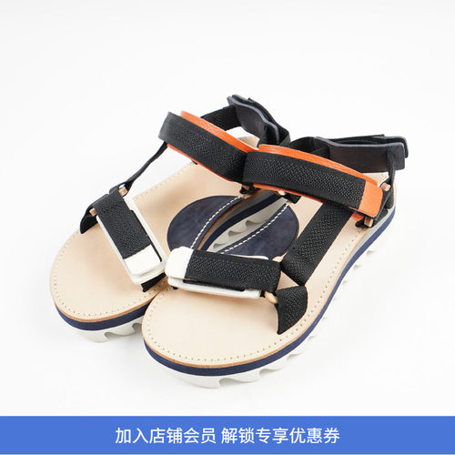 HenderScheme牛皮拼接凉鞋