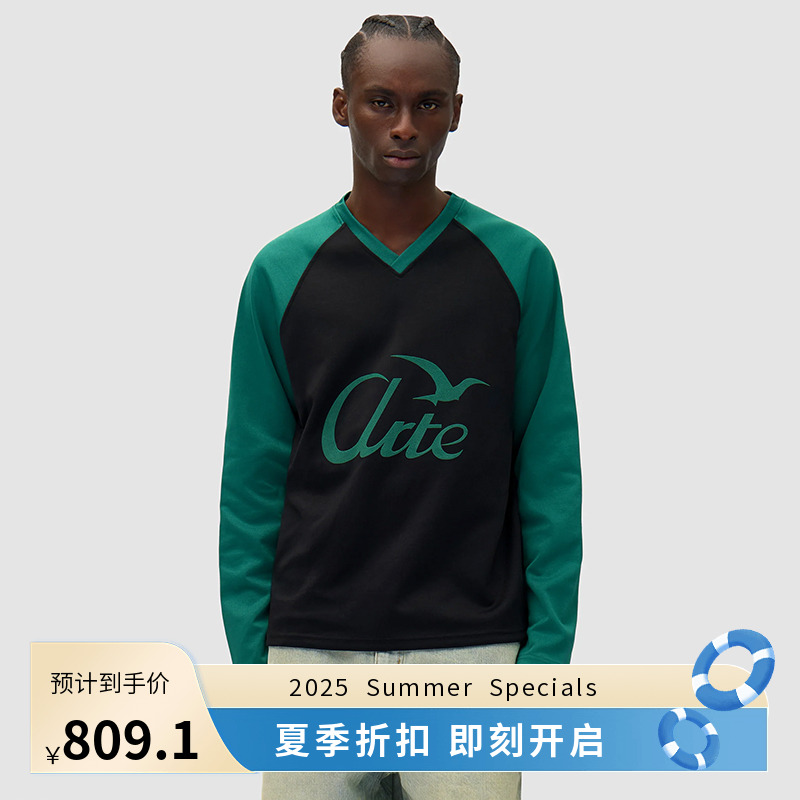 Arte BIRD LOGO LONGSLEEVE 印花长袖V领T恤