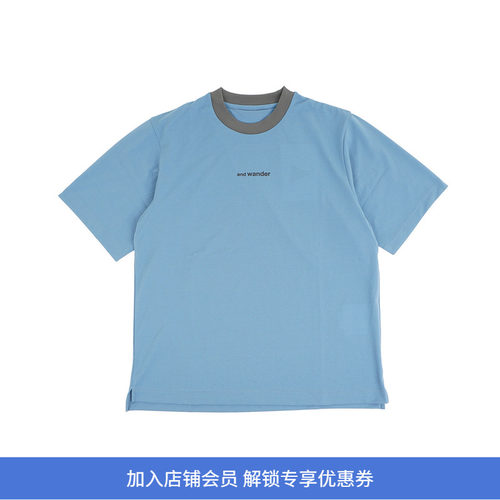 and wander dry mesh T 男女吸湿速干机能性圆领短袖T恤