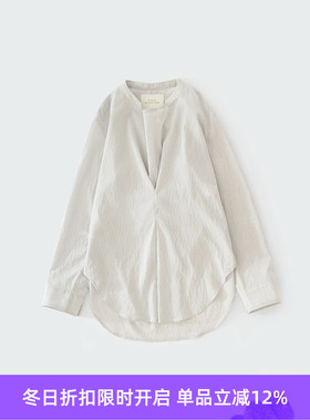 STUDIO NICHOLSON TOPS - INVERTED PLEAT TOP 女装垂坠领上衣