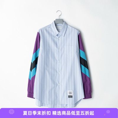 FumitoGanryu拼接防风衬衫夹克