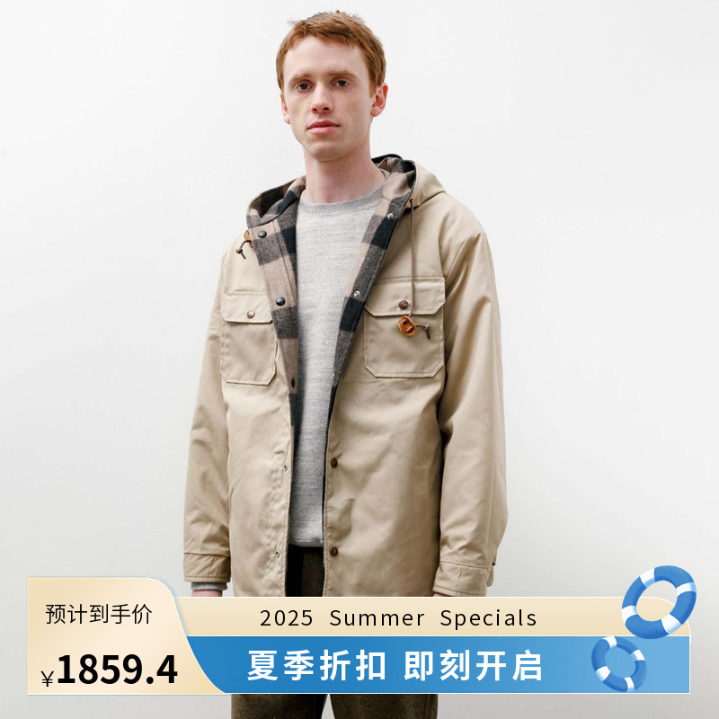 orslow HOODED WOOL JACKET 双面穿Melton羊毛连帽夹克外套