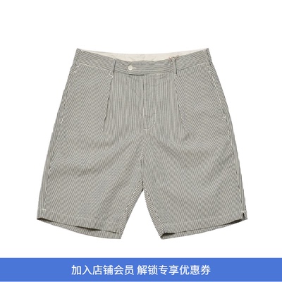 Engineered Garments Sunset Short EG 条纹泡泡纱复古工装短裤