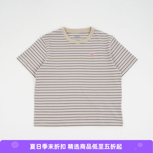 DANTON SHORT T-SHIRT 女装条纹短袖圆领T恤