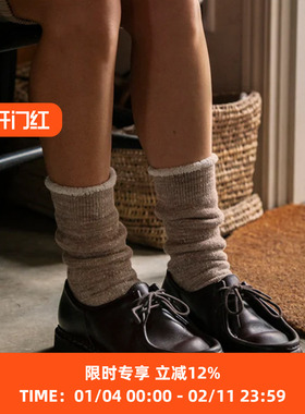 ROTOTO 日本制美利奴羊毛有机棉混合面料双层编织男女针织袜