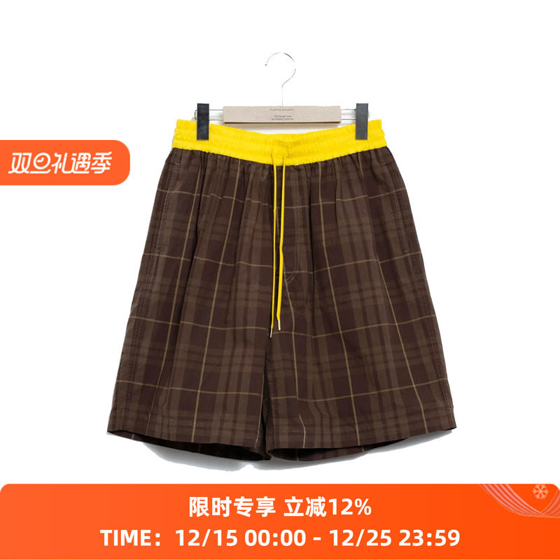 FumitoGanryu色宽松格子短裤