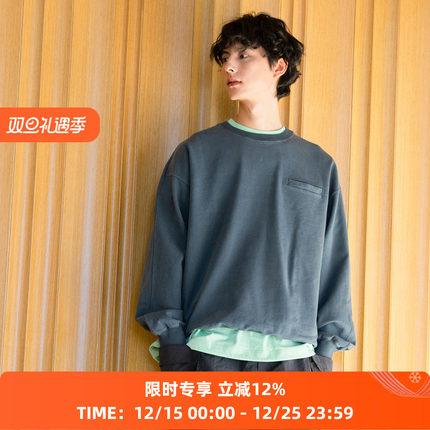 PRIMEE Garment dye Sweat Pullover 重磅水洗宽松圆领卫衣