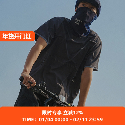 WHEELSandWIND圆领短袖T恤