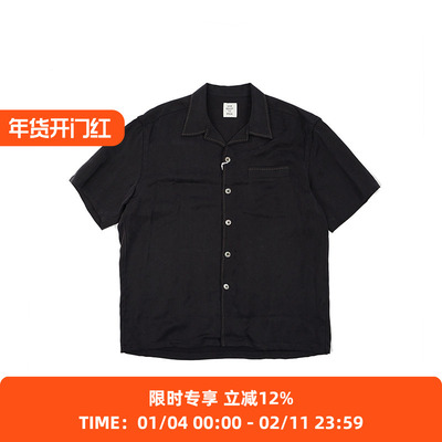 SOE Boxy H/S Shirts Jacket 宽松垂坠廓形短袖衬衫