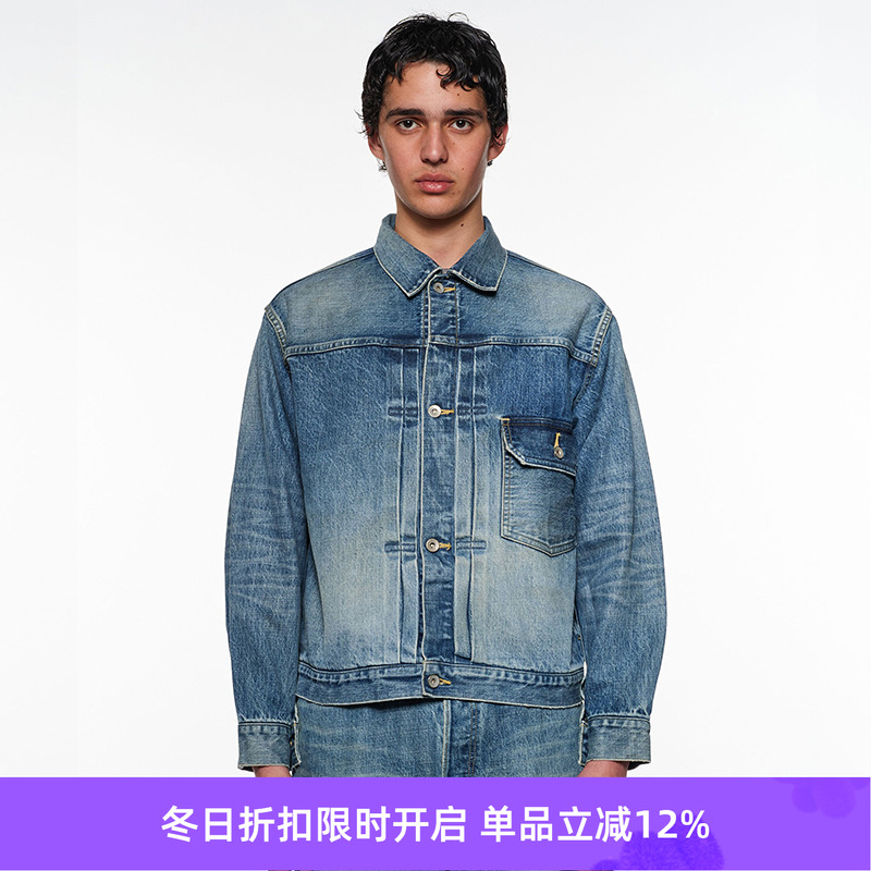marka TYPE-1 DENIM JACKET 有机棉水洗牛仔夹克外套