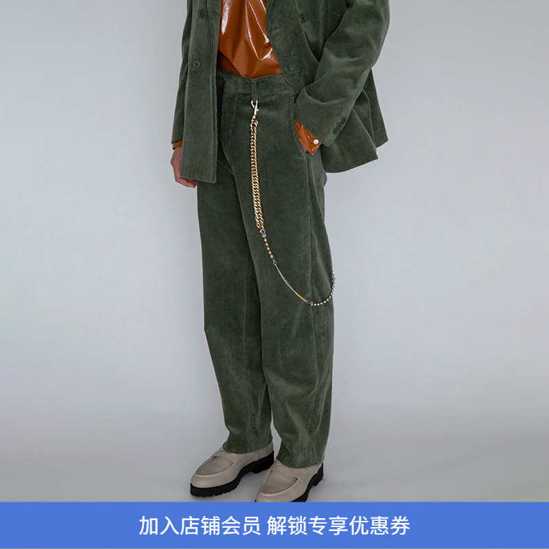MG灯芯绒宽版直筒休闲裤
