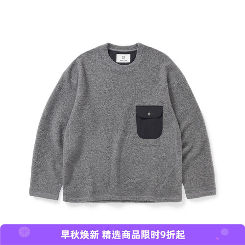 WHEELS and WIND 男女中性款羊毛天丝混纺摇粒绒毛衣