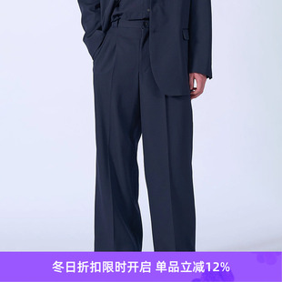 3pleated 羊毛阔腿裤 Wide Trousers leg YOKE