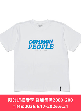 Mountain Research Common People 音乐主题印花圆领短袖T恤