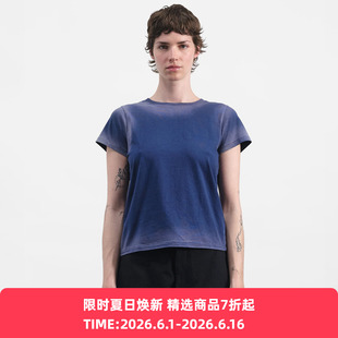 YMC DAY T SHIRT 女装成衣染色日晒圆领短袖T恤