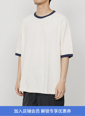 marka RINGER PILE TEE 有机棉毛巾撞色圆领短袖T恤
