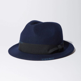 KUON Sashiko Fedora Hat 日本手缝刺子礼帽