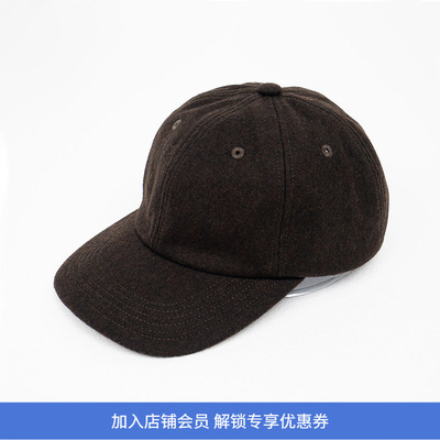 KIJIMA TAKAYUKI MELTON 6PANEL CAP 男女中性款羊毛六片鸭舌帽