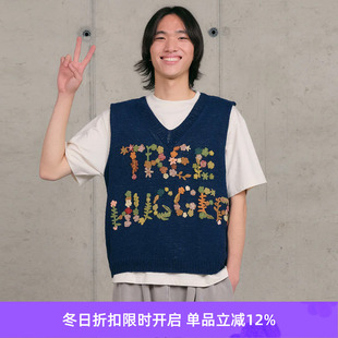 mfg 男女款 PARTY VEST 手工编织刺绣天然染色纯棉马甲 KNIT Story