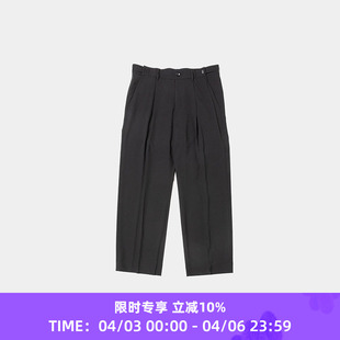 Slacks meanswhile Adjustable Basic 抗皱易打理速干亚麻长裤