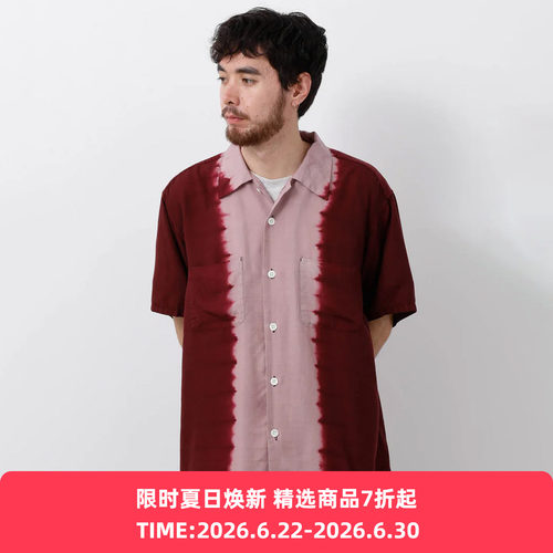 NOMA TEXTILE Hand Dye Open Collar SS 男女装职人手工染色衬衫
