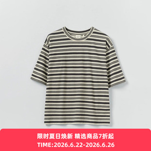 TOAST Short Sleeve Stripe Cotton Tee 女装有机棉条纹短袖T恤