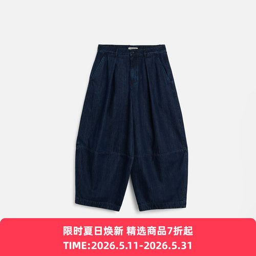 YMC DEADBEAT TROUSER 男装有机棉成衣染色宽松阔腿裤
