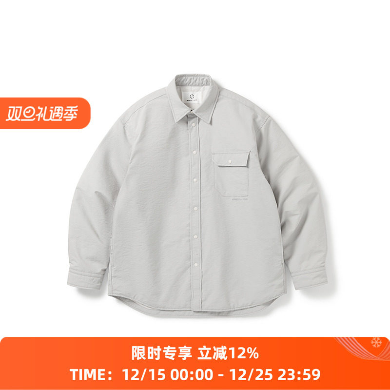 WHEELS and WIND 男女中性款夹棉衬衫棉服夹克外套