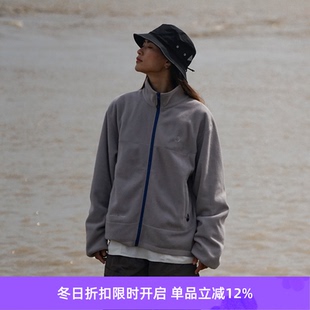 撞色摇粒绒开衫 WHEELS 男女款 WIND 夹克外套 and