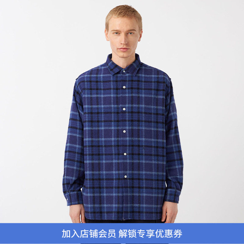 nanamica Heavy Flannel Shirt 重磅法兰绒格子长袖衬衫图片