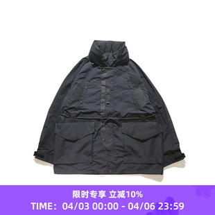 mountain norbit Printed patch 盐缩尼龙防水户外风夹克 parka