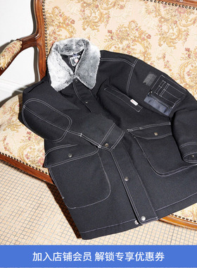 SHINYAKOZUKA DOKA COAT WITH联名毛呢宽松工装大衣夹克外套