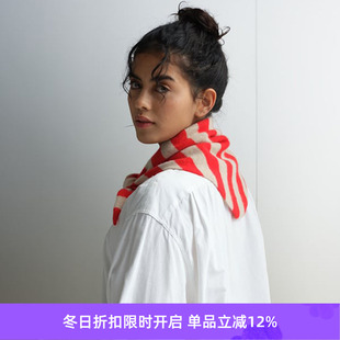 Triangle Stripe Wide 羊羔毛彩色宽条纹三角围巾 GORDON