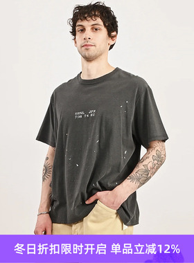 orslow T-SHIRT ORSL JPN PRINT (UNISEX) 复古水洗泼墨做旧T恤