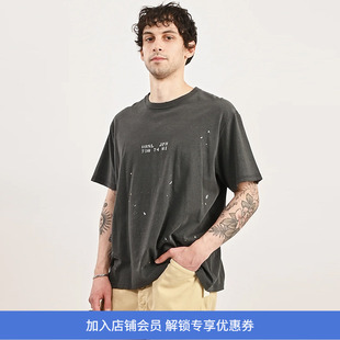 orslow T-SHIRT ORSL JPN PRINT (UNISEX) 复古水洗泼墨做旧T恤