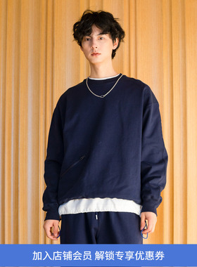 PRIMEE Zip Pocket Crew Neck Sweat 拉链口袋廓形圆领卫衣