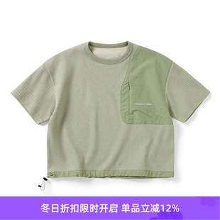 and 宽松机能性圆领短袖 WIND SOLOTEX华夫格短款 T恤 女式 WHEELS