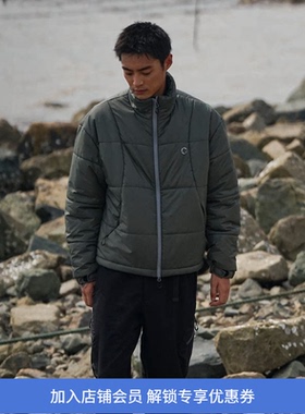 WHEELS and WIND 男女款 新雪丽棉防泼水立领棉服外套
