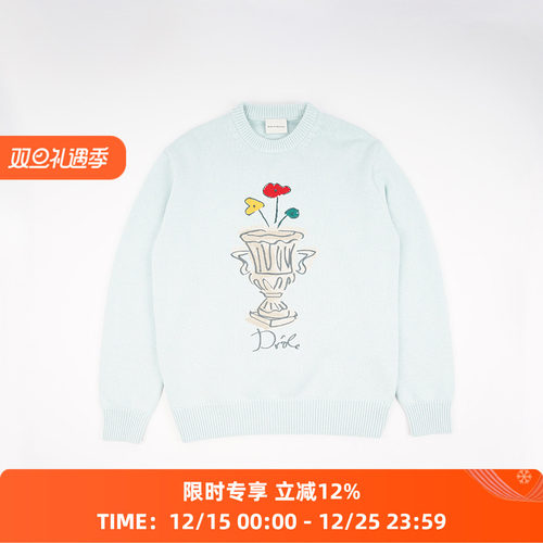 DroledeMonsieur刺绣圆领毛衣