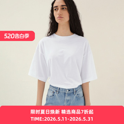 KAPTAIN SUNSHINE Suvin Cotton Suede 男女款超长棉宽松短袖T恤