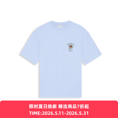 Drole De Monsieur T-Shirt Slogan Rose 法式标语印花短袖T恤