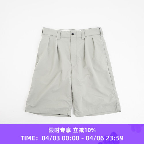 nanamica ALPHADRY Double Pleat Shorts 吸湿透气面料宽松短裤