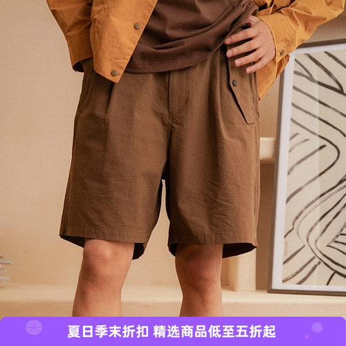 PRIMEE泡泡纱廓形百慕大短裤