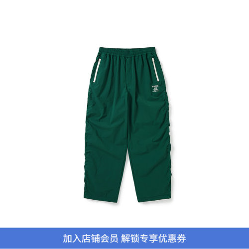WHEELS and WIND 男女中性款防水防风伸缩性复古运动长裤