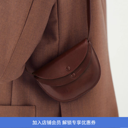 KAPTAIN SUNSHINE Round Wallet Mid Pouch 女式牛皮斜挎包