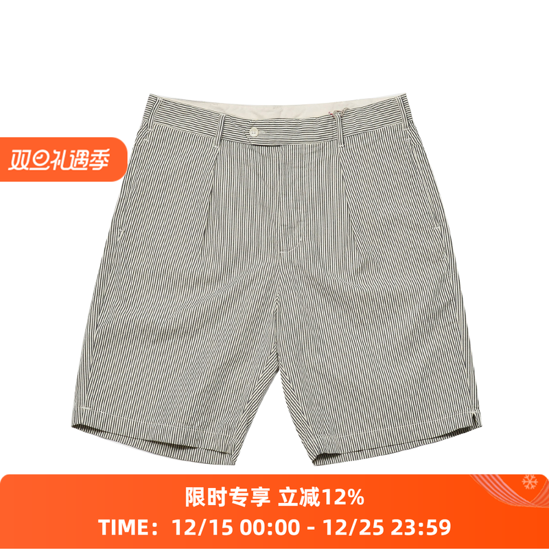 Engineered Garments Sunset Short EG 条纹泡泡纱复古工装短裤